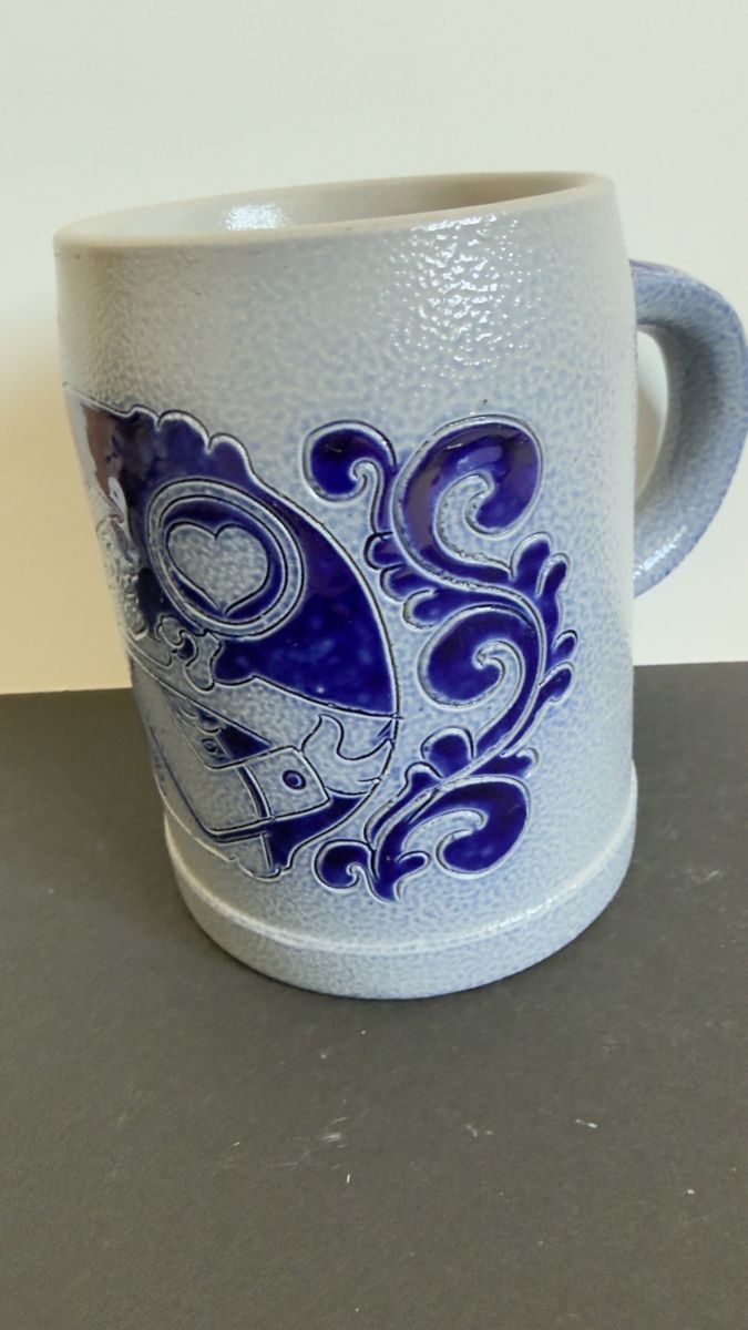 Caraffe: Bier Krug, blau/grau, Westerwald, vintage, Top – Usato da Widnau venduto da kustercarmen 5