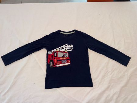 Langarmshirt von Blue Seven Gr. 116 mit Feuerwehrauto