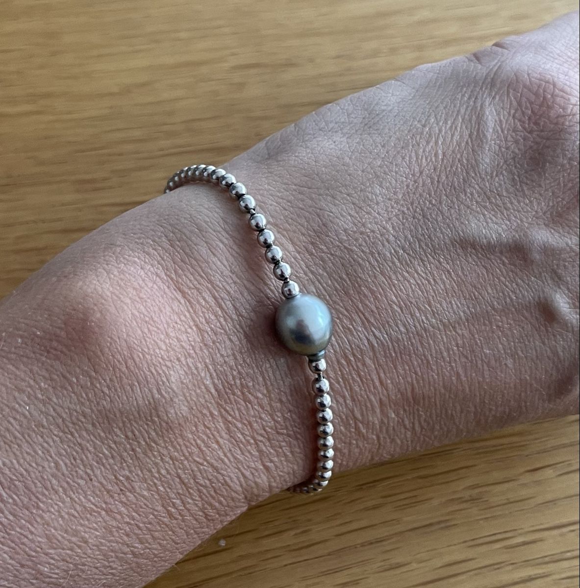 Bracciali & Braccialetti: Gellner Flex(ibles) Armband Silber  mit Perle – Nuovo (secondo la descrizione) da Muttenz venduto da stoeberi01 1