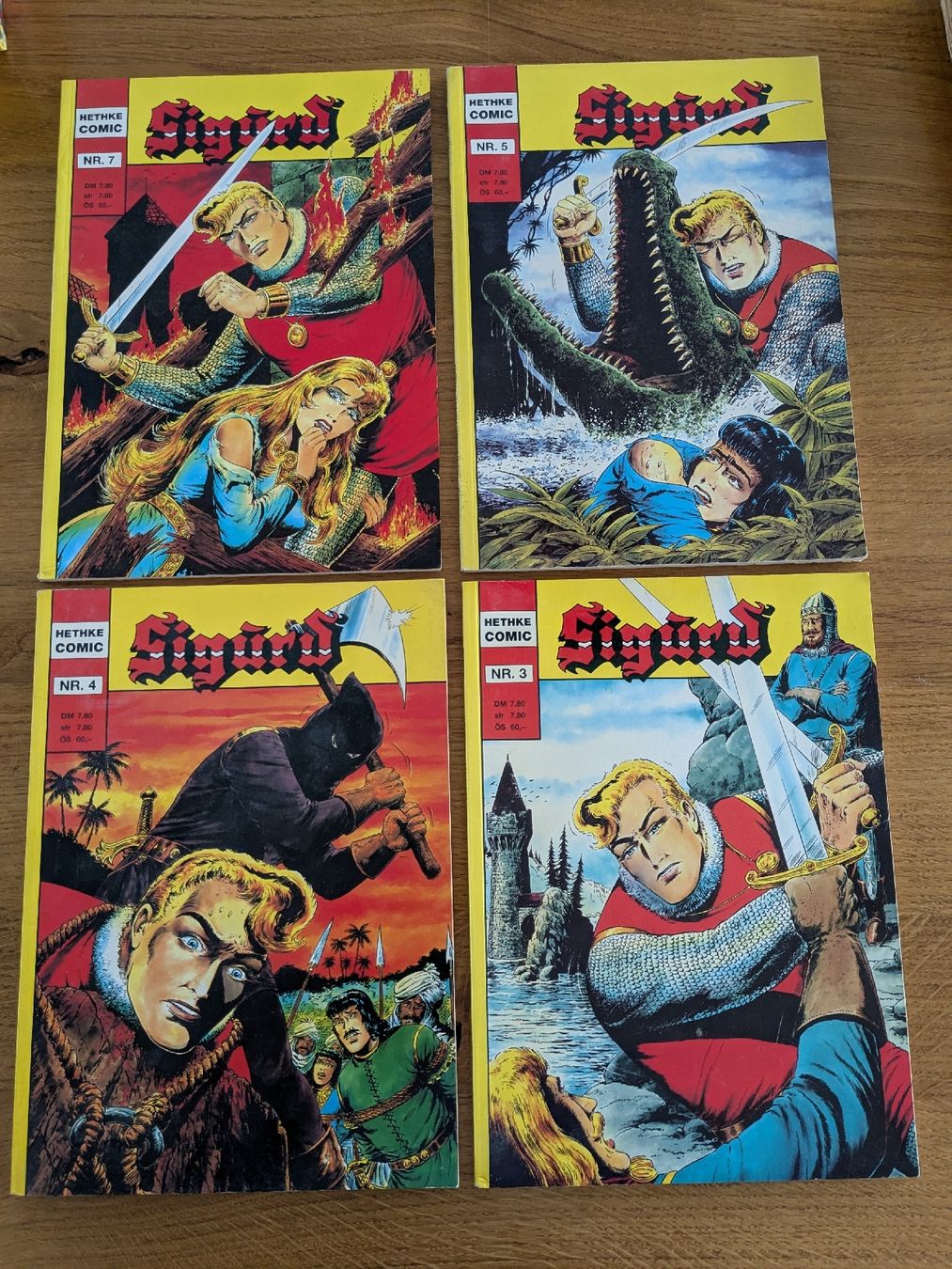Fumetti: Sigurd Comic-Heft-Sammlung, Nr. 3, 4, 5, 7 – Usato da Wohlen AG venduto da merkur0300