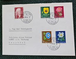 SCHWEIZ - FDC PJ Satz 1958