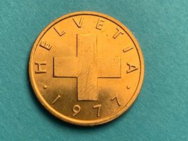 Ein Einräppler, Räppler, Rappen von 1977 in Kupfer