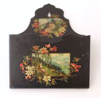 Lackierter Pappmaché-Wandbriefhalter Edelweiss Alpen Blumen