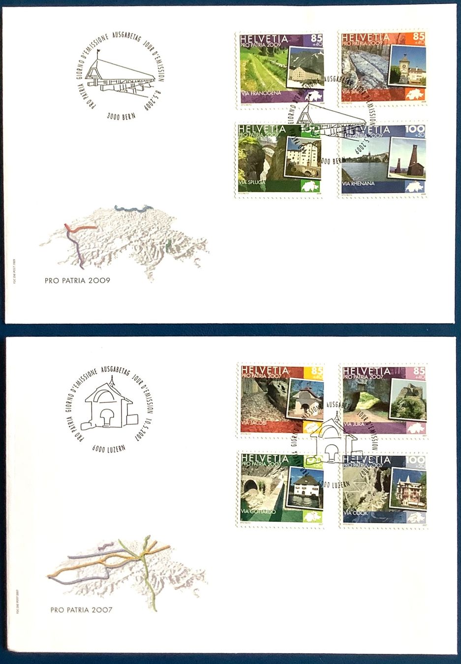 Tutti i francobolli: 2007+2009 / FDC Pro Patria – Nuovo (secondo la descrizione) da Liestal venduto da Skunk02