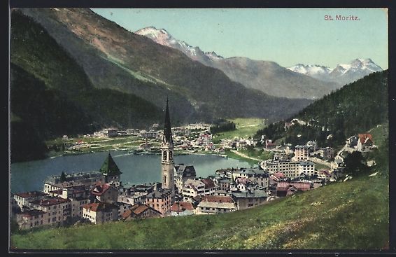 Cartes postales: AK St. Moritz, Teilansicht, 1910 – D'occasion à Berlin par bartko-reher