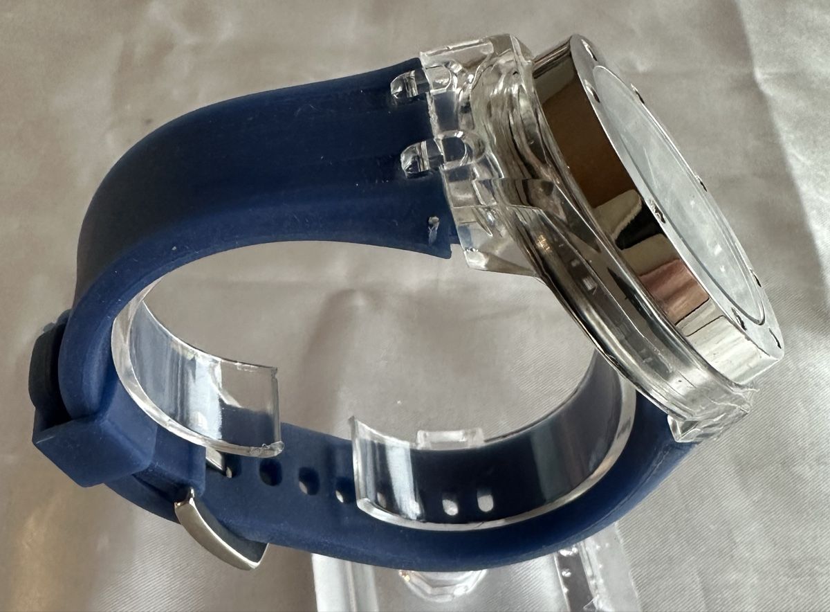 Orologi: Visitab, neuwertig mit blauem Silikonband – Usato da Untersiggenthal venduto da TimeandShine 3
