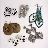 Ohrringe Set 6 Paare Modeschmuck vers. Farben