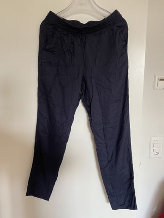 H&M Stoffhose Gr. 38 dunkel blau | Viskose | NEU