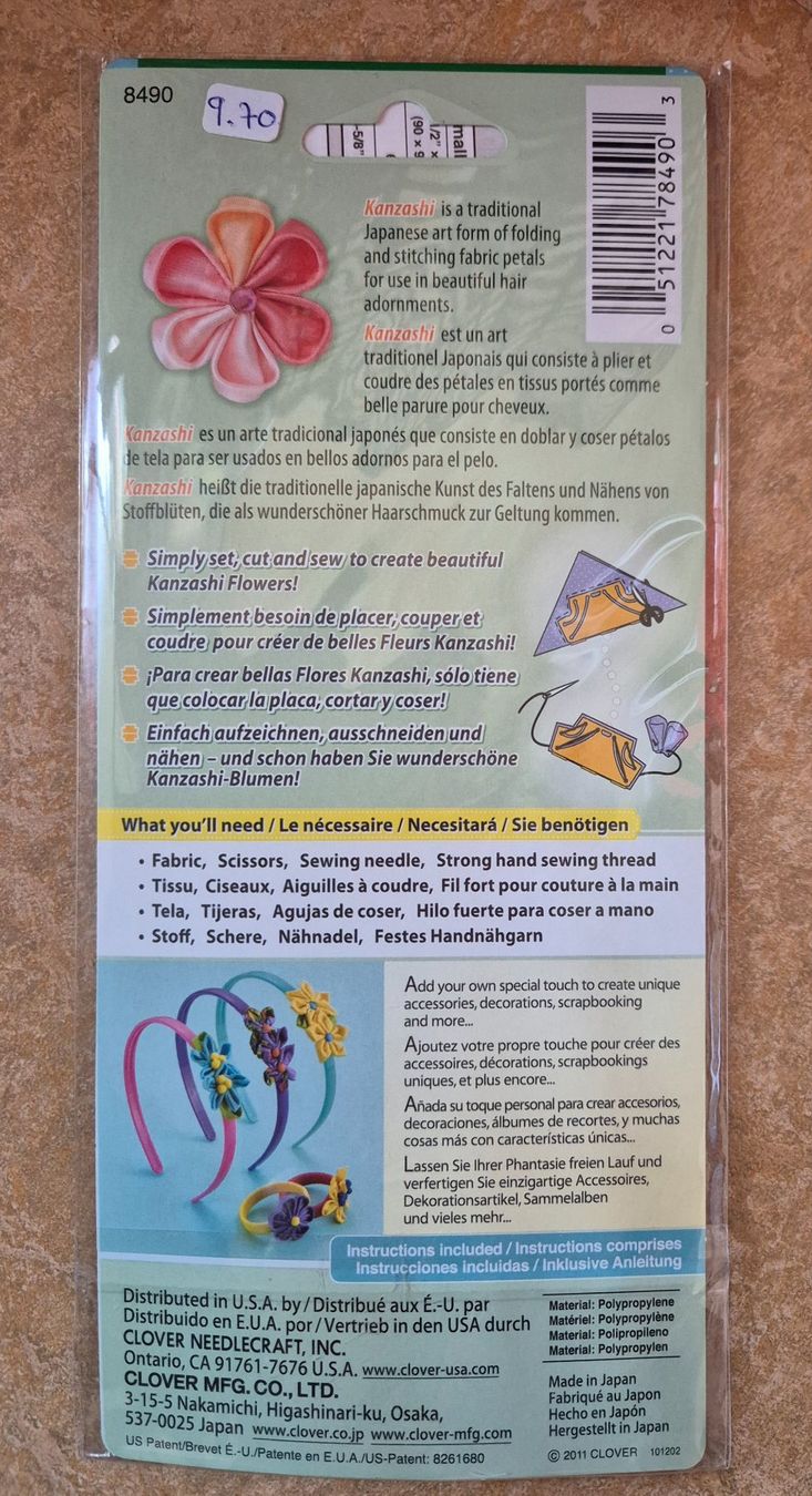 Sciablone: Kanzashi-Blumen-Schablone – Nuovo e nell'imballaggio originale da Emmenbrücke venduto da Levira8 1