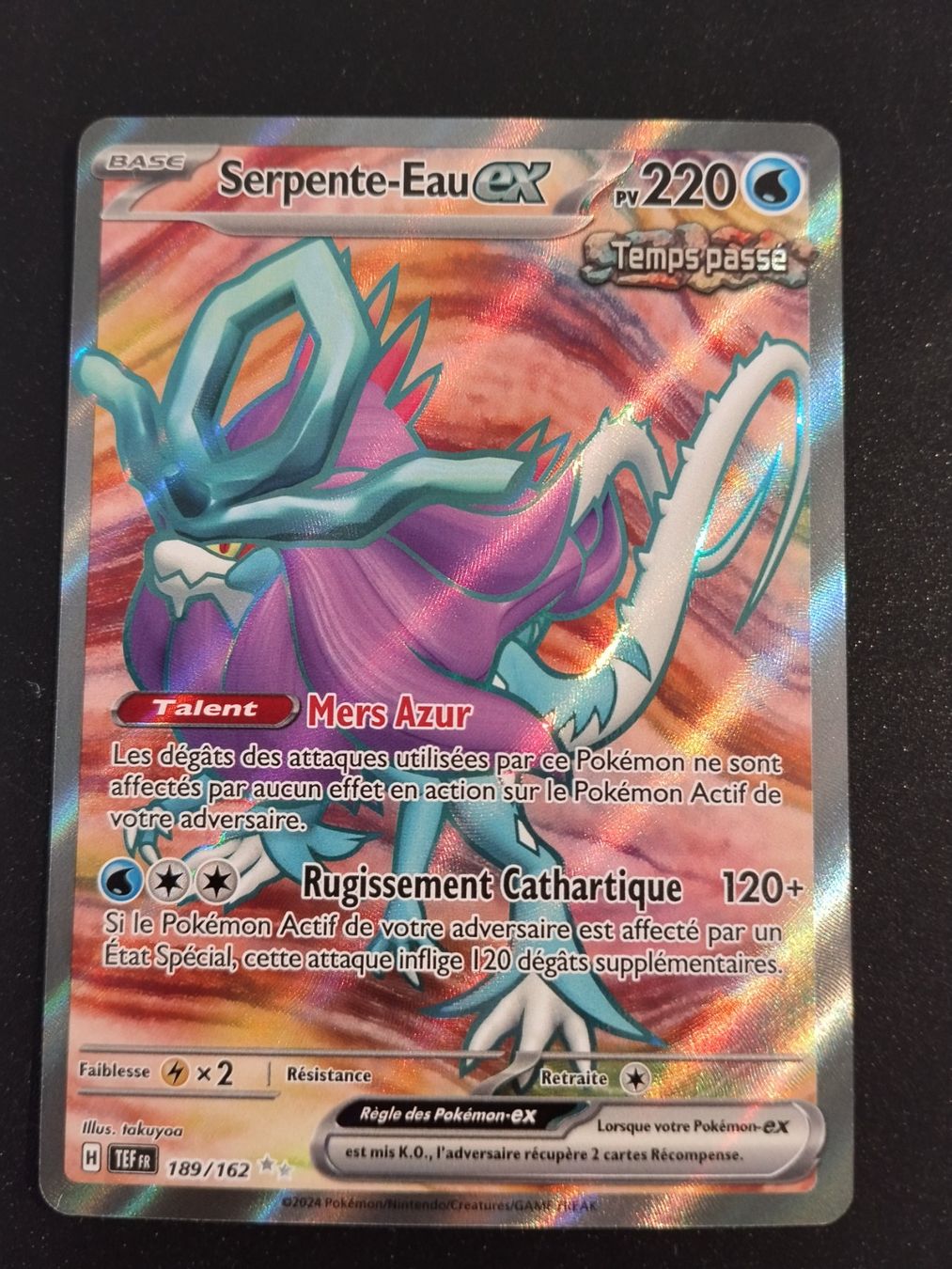 Pokémon Carte collezionabili: Pokémon Forces Temporelles: Serpente-Eau 189/162 FR – Usato da Palézieux-Village venduto da oufoux08