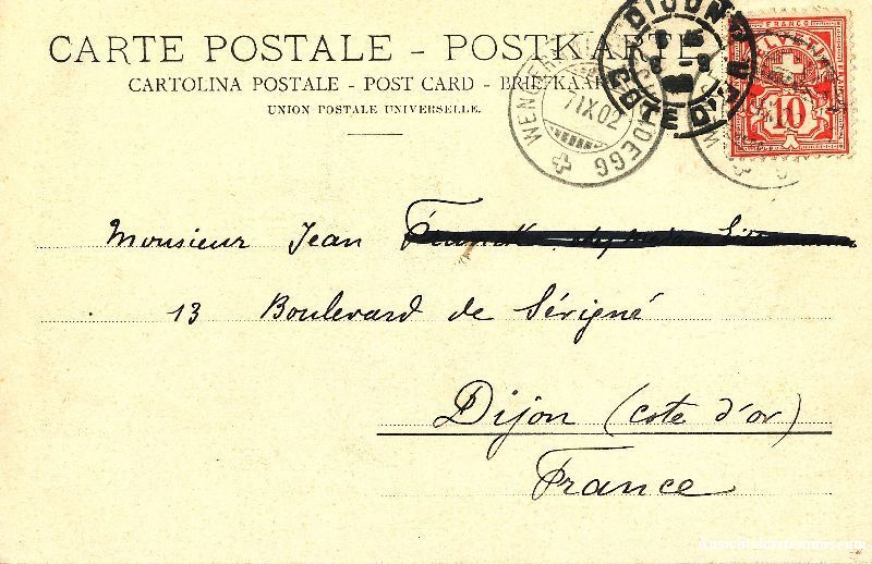 Cartoline postali: Kleine Scheidegg - mit Jungfrau + 1902 – Usato da Emmenbrücke venduto da teestube 1