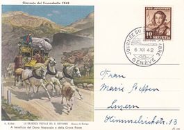 TdB 1942 Genève, Karte Italienisch, Kat. Fr. 120.-