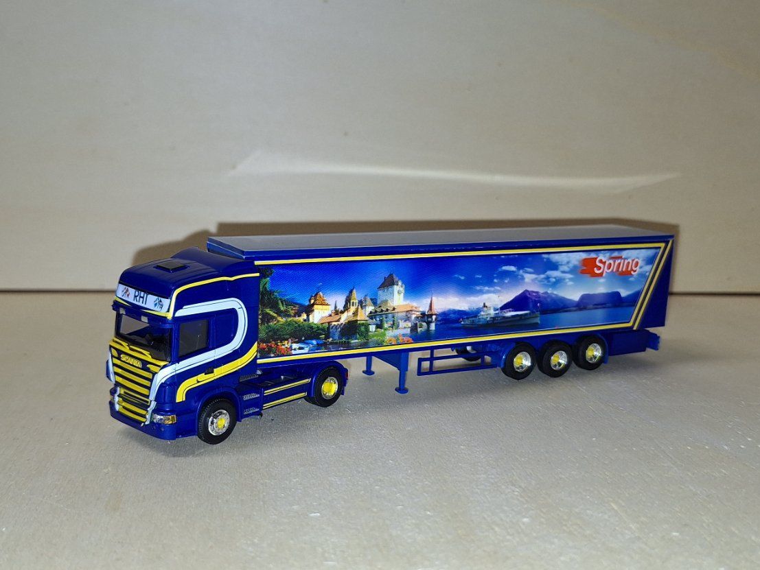 AWM Modellini d'auto: AWM - RHT Spring "Thunersee"; Scania Sattelzug – Nuovo e nell'imballaggio originale da Sisseln AG venduto da murmi83