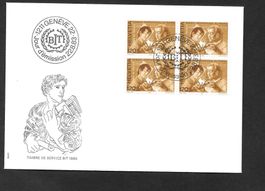 FDC BIT (D IV) 109 Viererblock ET Genève 22.8.1983 Hans Erni