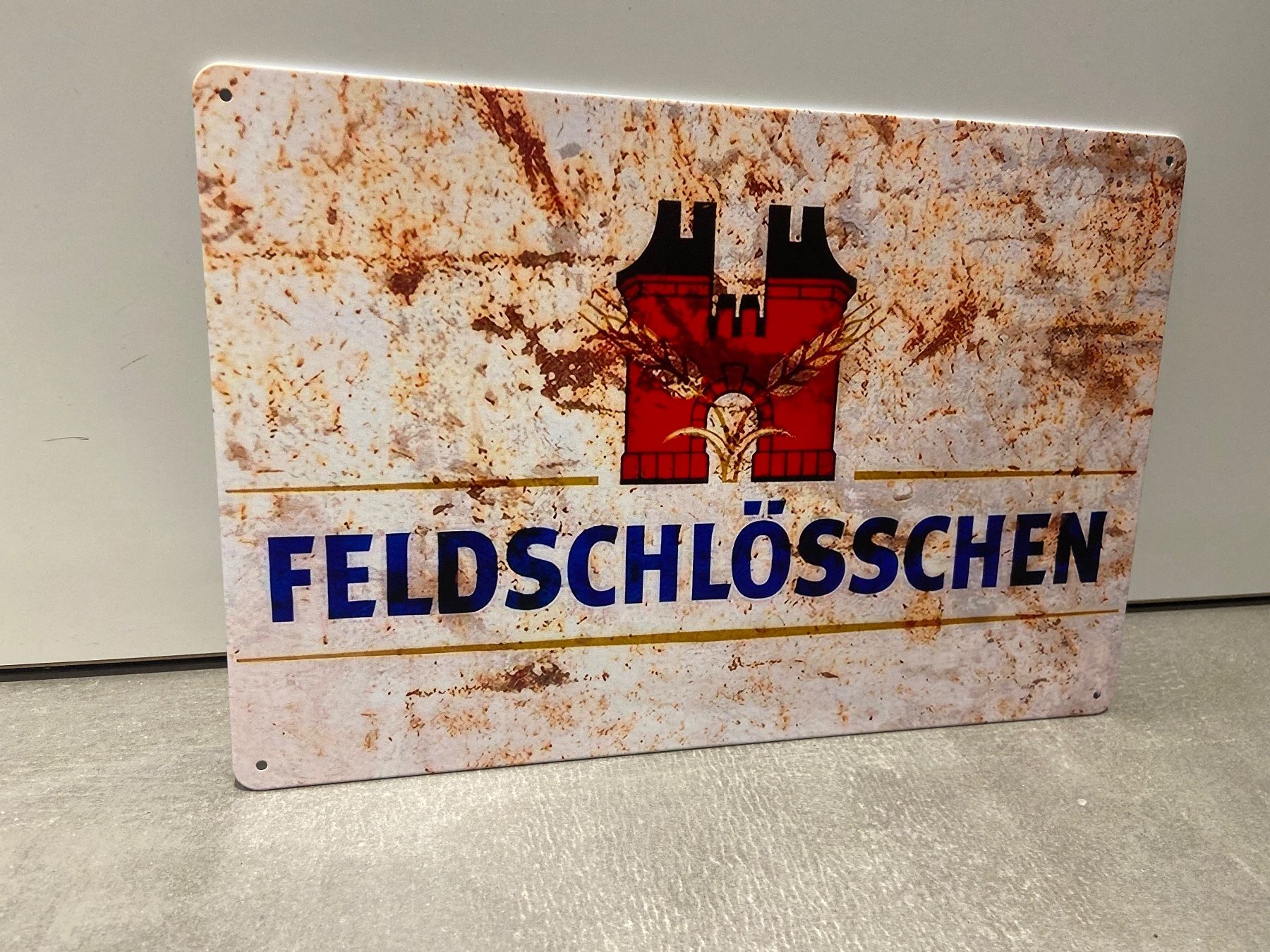 Insegne: FELDSCHLÖSSCHEN BIER Vintage Blechschild – Nuovo e nell'imballaggio originale da Seon venduto da Aaargauer01 6