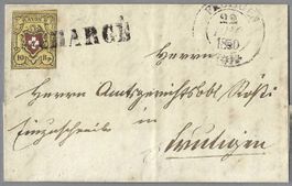 1850 RAYONBRIEF 16II T.27 A2-LU SELTENER CAHRGÉ-0 + FRUTIGEN