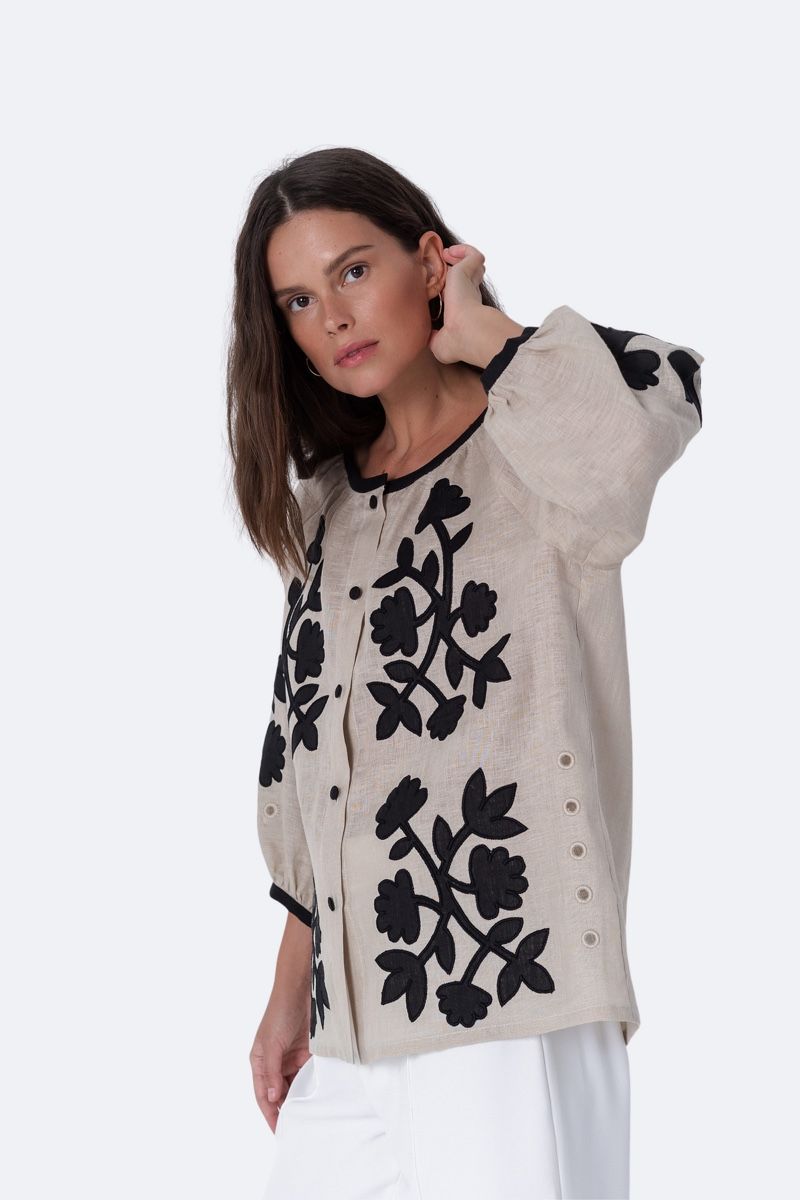 Blusen: Etno Boho Leinen Bluse XS/S – Gebraucht aus Zürich von t8w_gf5y 4