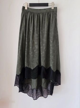 Zadig&Voltaire Joslin Jormi Jac Silk skirt Size 34 khaki