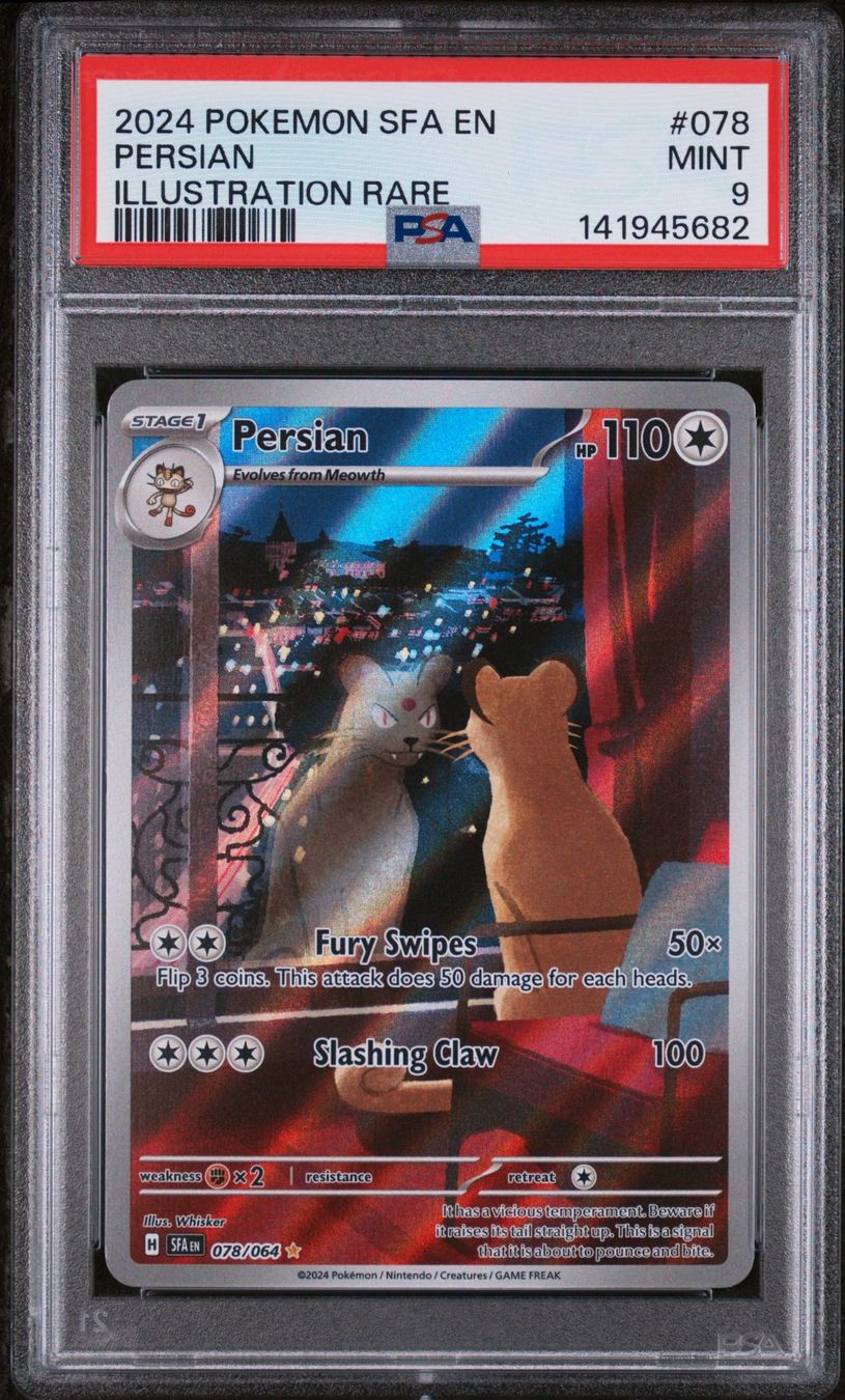 Pokémon Carte collezionabili: Pokemon Persian Illustration Rare SFA 078 - PSA9 MINT – Usato da Erstfeld venduto da PokeSandero