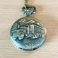 Taschenuhr mit LKW Motiv