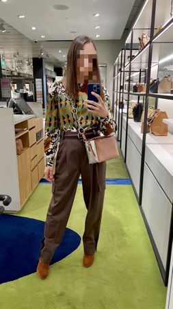 Designer wool classic trousers size S