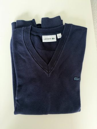 Pull Lacoste col V bleu marine - Taille 3 / S