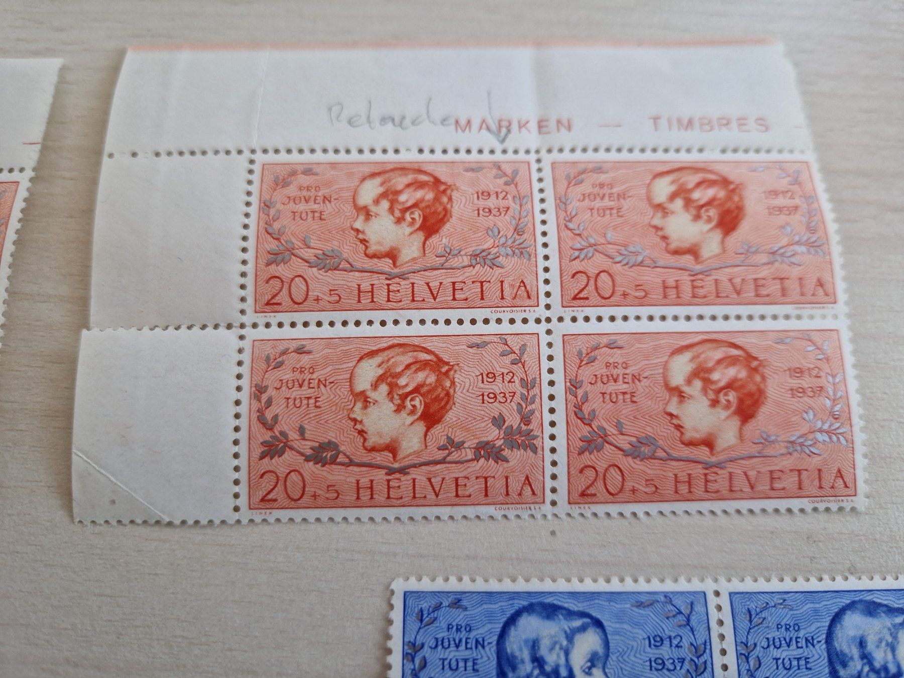 Tutti i francobolli: PJ 1937 mit Retouche, ab 1.- – Usato da Burgdorf venduto da Glossy01 1