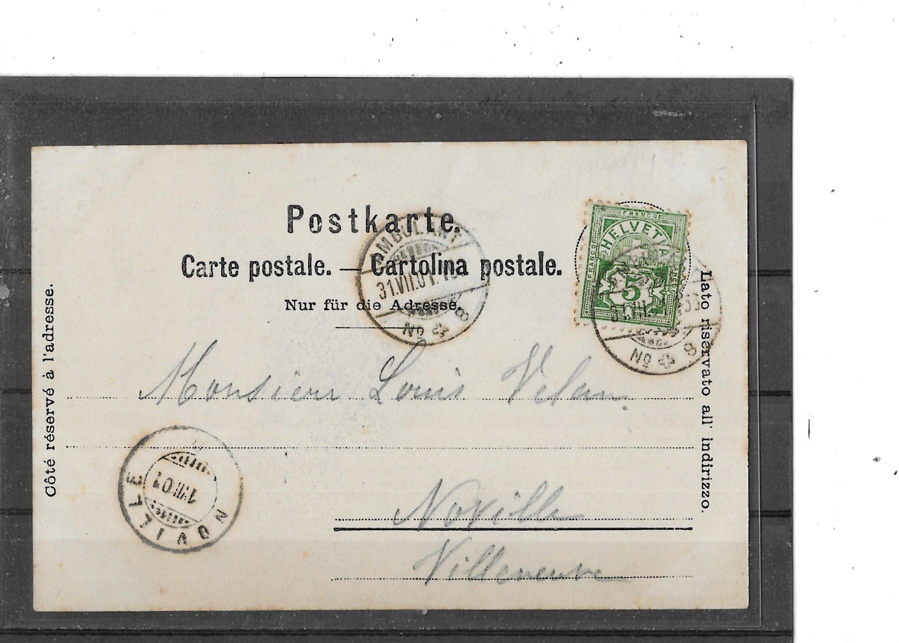 Cartes postales: Schweizer Postkutsche 1901  Wo? – D'occasion à Schocherswil par Wilare 1