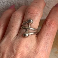 Silber Ring 2 Points (Grösse 56 )