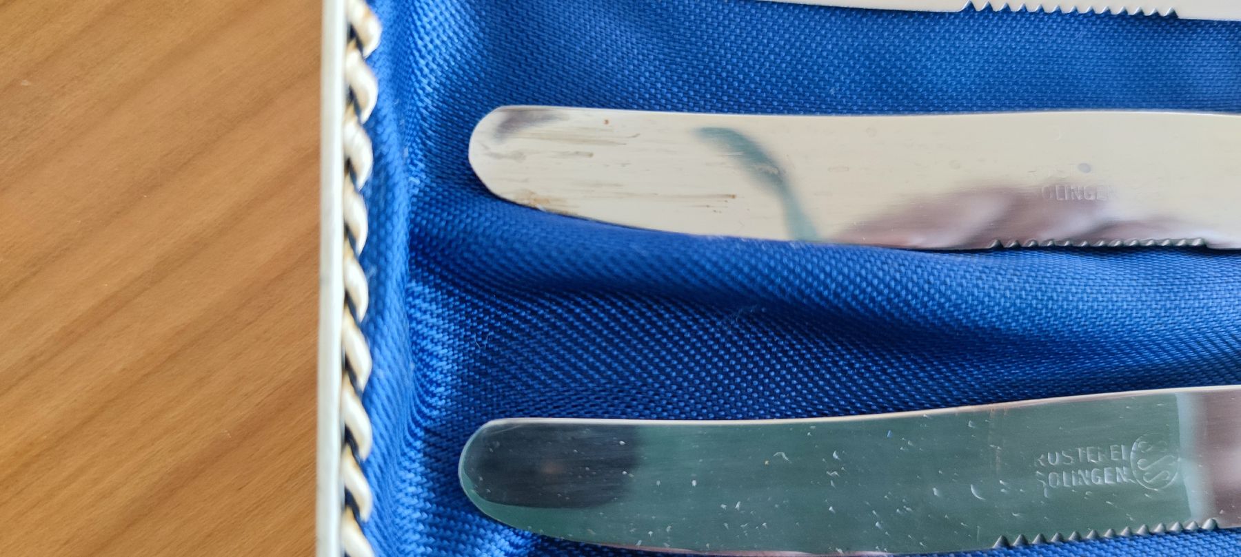 Solingen Coltelli: 6 Stück Solinger Messer-Set, Holzgriff – Usato da Stäfa venduto da Rampensau 3