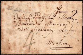 1830_Privater Kleinbrief ohne Frankatur, war versiegelt
