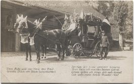 SCHOEFTLAND-WALDE AG 1924 letzte Postkutsche