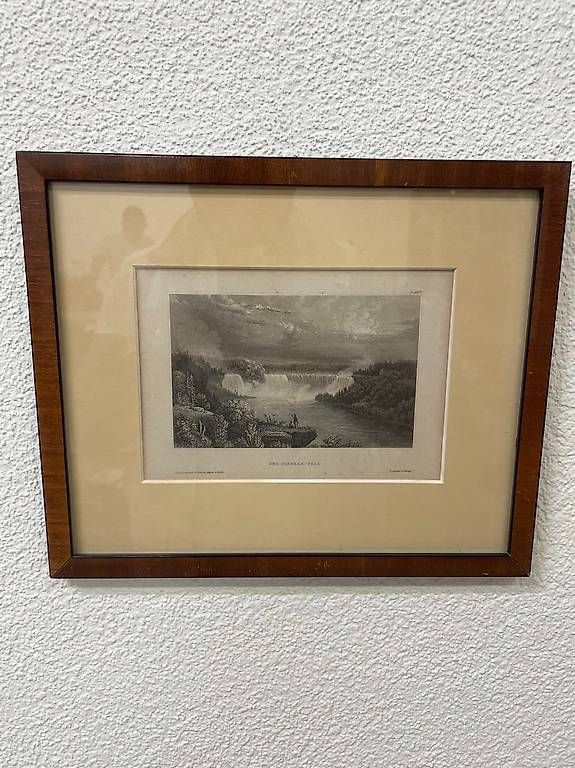Incisioni: Antiker Stahlstich "Der Niagara-Fall" USA Landschaft – Usato da Obernau venduto da Arche_Noah_Brocki