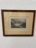Antiker Stahlstich "Der Niagara-Fall" USA Landschaft
