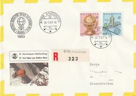 Pestalozzi-Stiftung, Mürren 1983, Ballonpost
