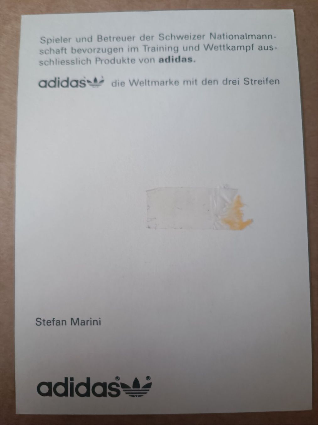 Autografi: Stefan Marini - handsignierte Autogrammkarte – Usato da Menziken venduto da Artographs 1