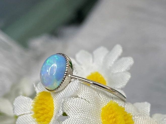 Anelli: Wunderschöner Opal Ring, 925er Silber, Grösse verstellbar. – Nuovo (secondo la descrizione) da St. Gallen venduto da GIULESGG 3