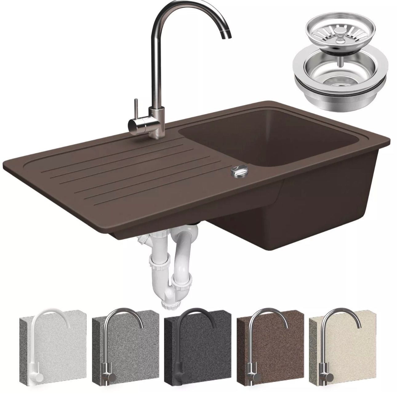 Lavabi & lavandini: + Granitspüle + Siphon Einbauspülle Komplet set – Nuovo e nell'imballaggio originale da Amriswil venduto da JaJa-Express 8