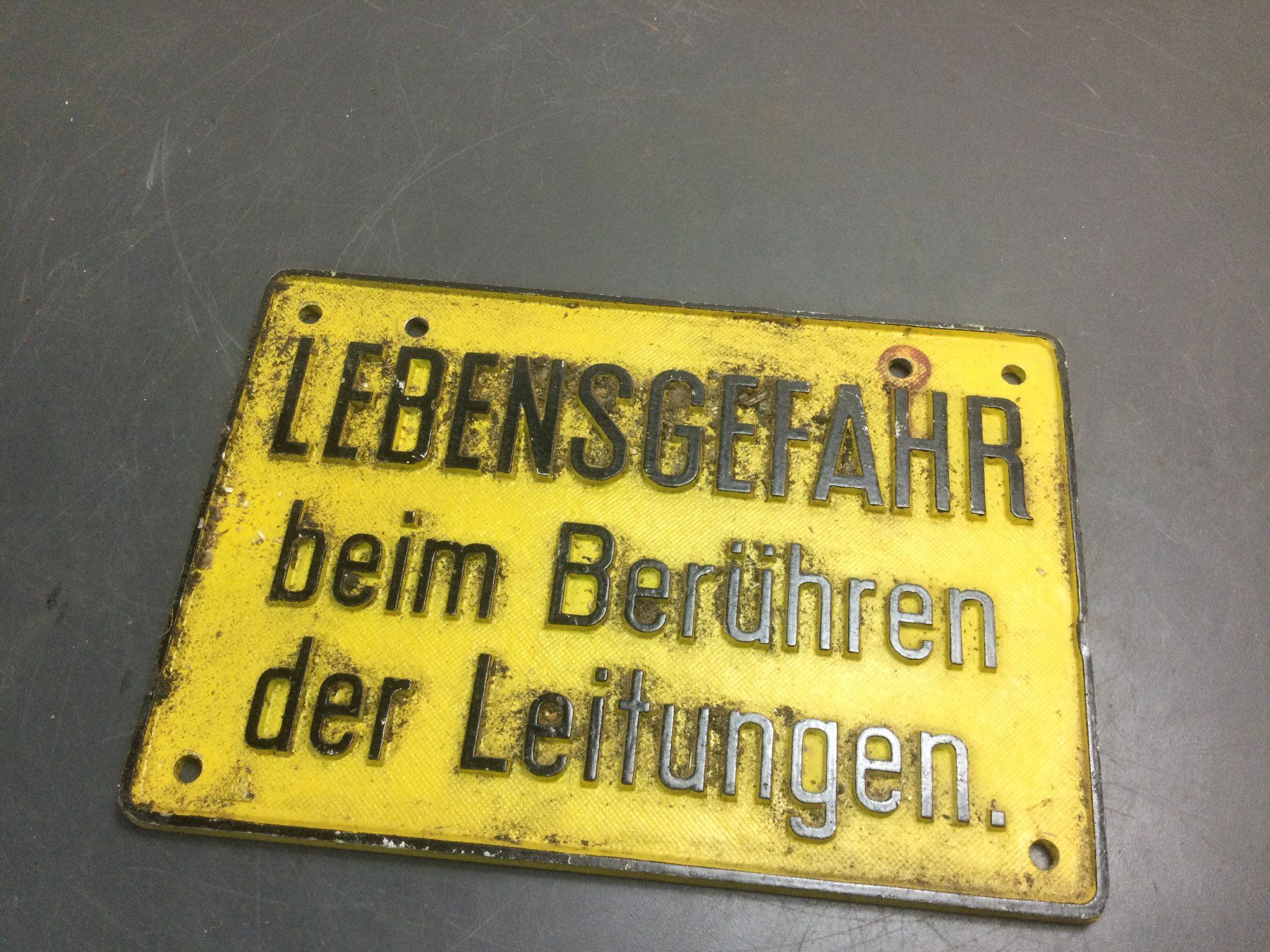 Insegne: Gebrauchtes  Warnschild Lebensgefahr – Usato da Wangen SZ venduto da kuriosum12 3