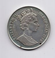 (2280) Isle of Man, 1 Crown, 1986, Silber, top stgl