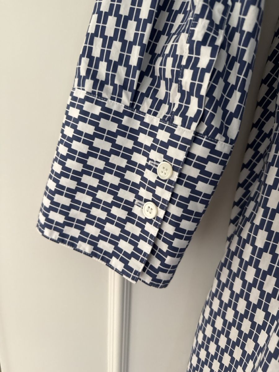 Kleider: Robert Friedman Hemdkleid Grösse M blauweiss gemustert – Gebraucht aus Oberrieden von Allesundanderes 3