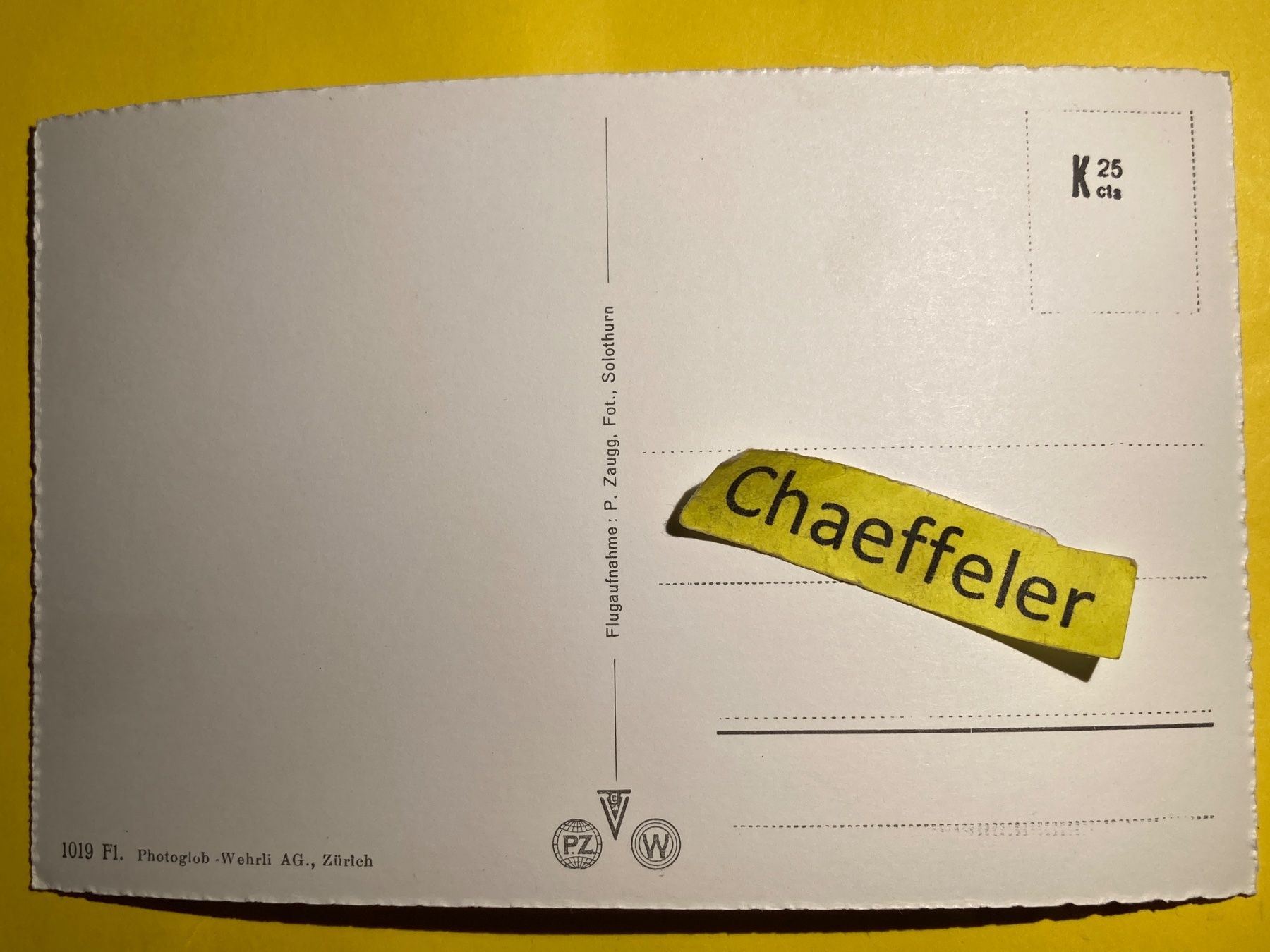 Cartoline postali: Koblenz – Usato da Zürich venduto da Chaeffeler 1