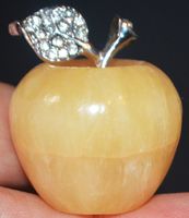Deko – Heilstein – A-1098 – Apfel 30x25mm – Gelbe Jade