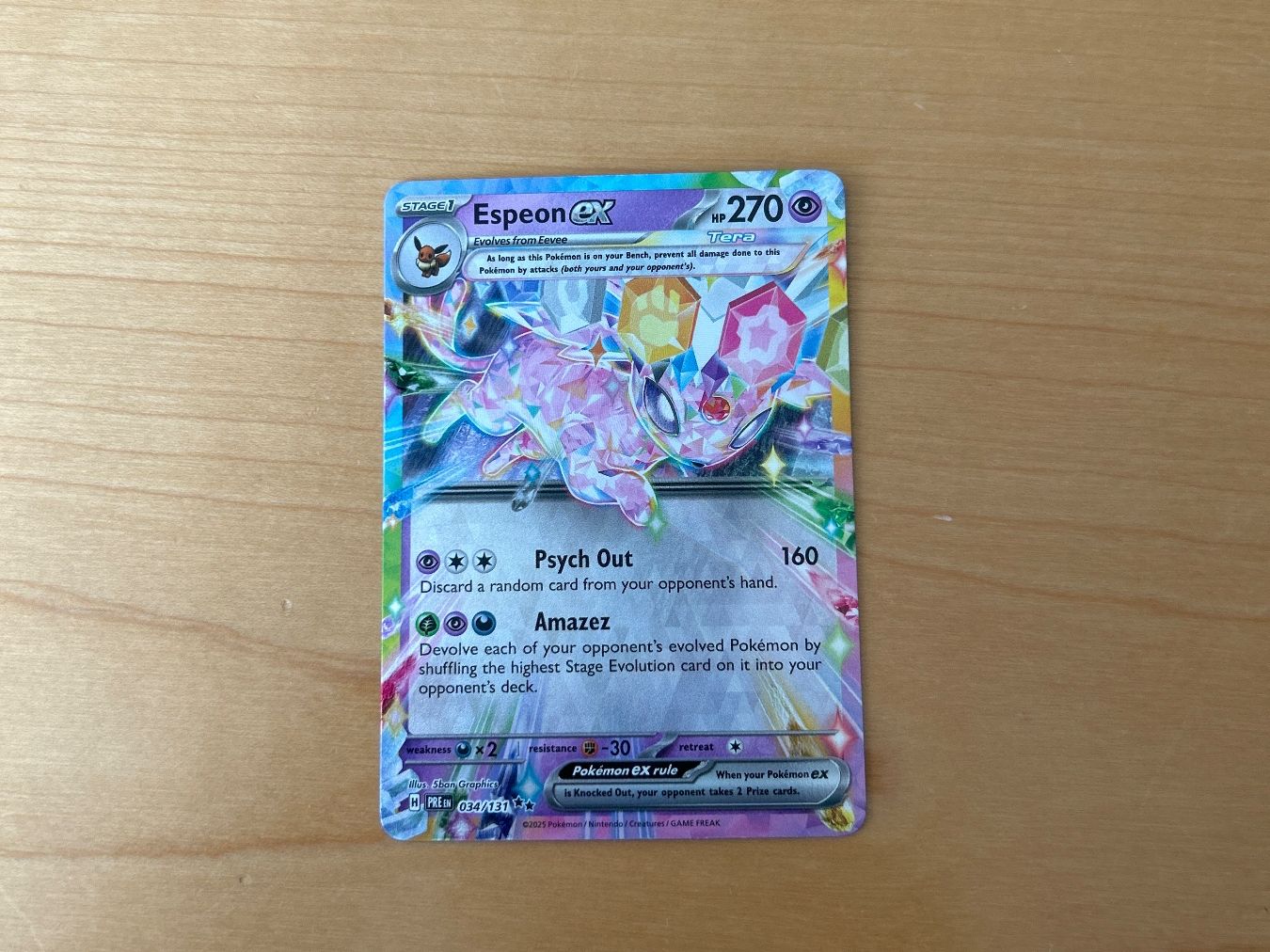 Pokémon Cartes à collectionner: Espeon Ex 034/131 PRE EN – D'occasion à Schlieren par happymerchant64