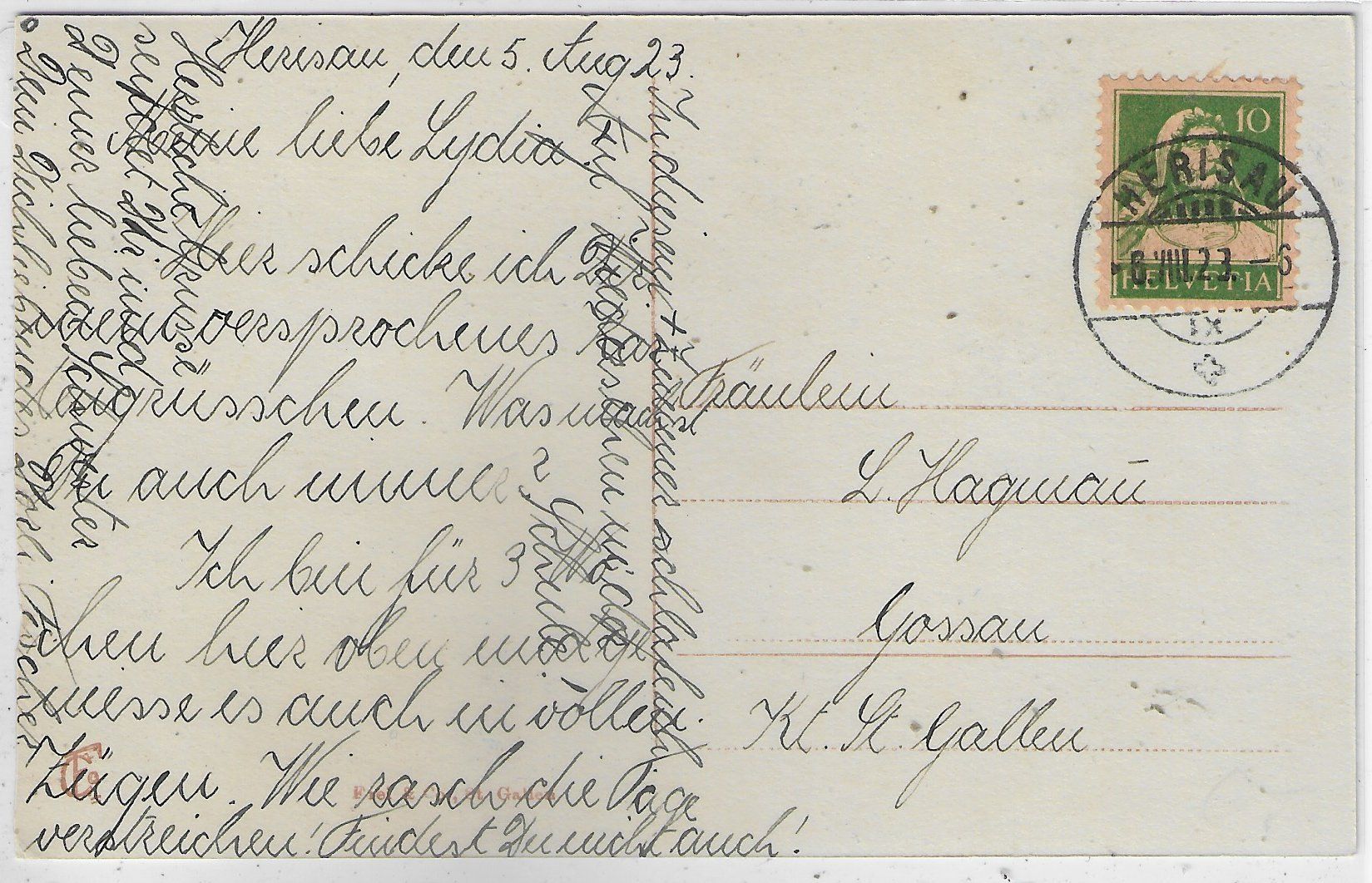 Cartoline postali: Institut "Steinegg" Herisau – Usato da Ettingen venduto da Kartenplanet 1