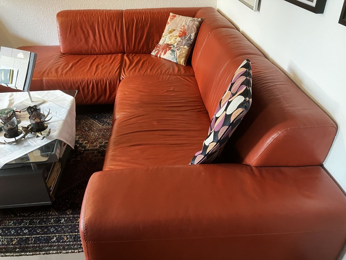 Divani: Ecksofa aus Handschuh weichem Leder – Usato da Grenchen venduto da Danimal72 4