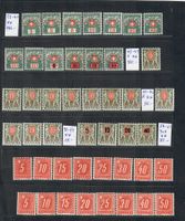 1910: Portomarken 29-41+42-49+42-46z+50-53+54-61y+z **