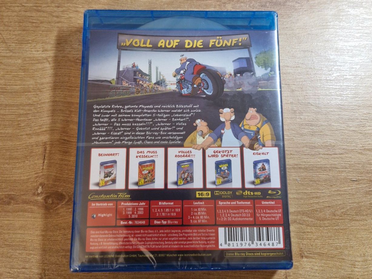 Tutti i DVDs: Werner 1-5 NEU OVP Bluray – Nuovo e nell'imballaggio originale da Pfungen venduto da Whitie 1