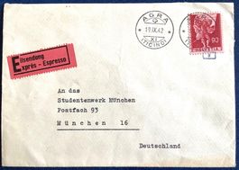 1942 Schweiz Zensurbrief - Deutsches Reich - Agra - München