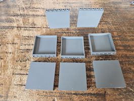 lego 59349 lot de 8 pièces Dark Bluish Gray Panel 1 x 6 x 5